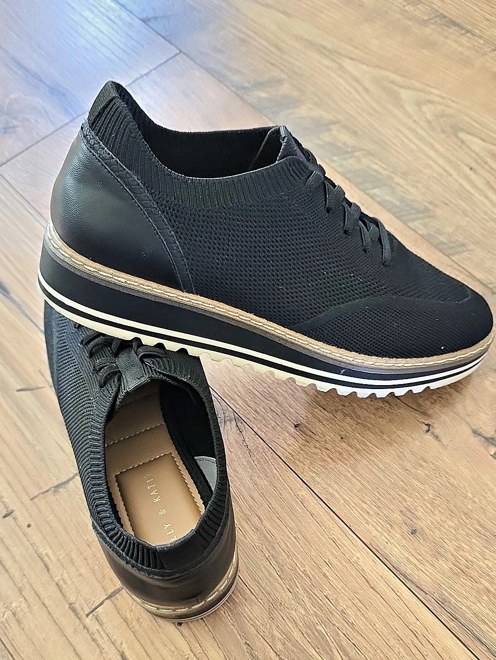 Kelly & Katie Black Platform Sneakers